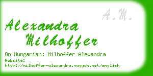 alexandra milhoffer business card